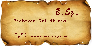 Becherer Szilárda névjegykártya